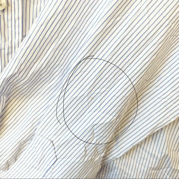 Frank & Eileen Barry Signature Crinkle Button Front Shirt Striped Women's  Small - Picture 9 of 9